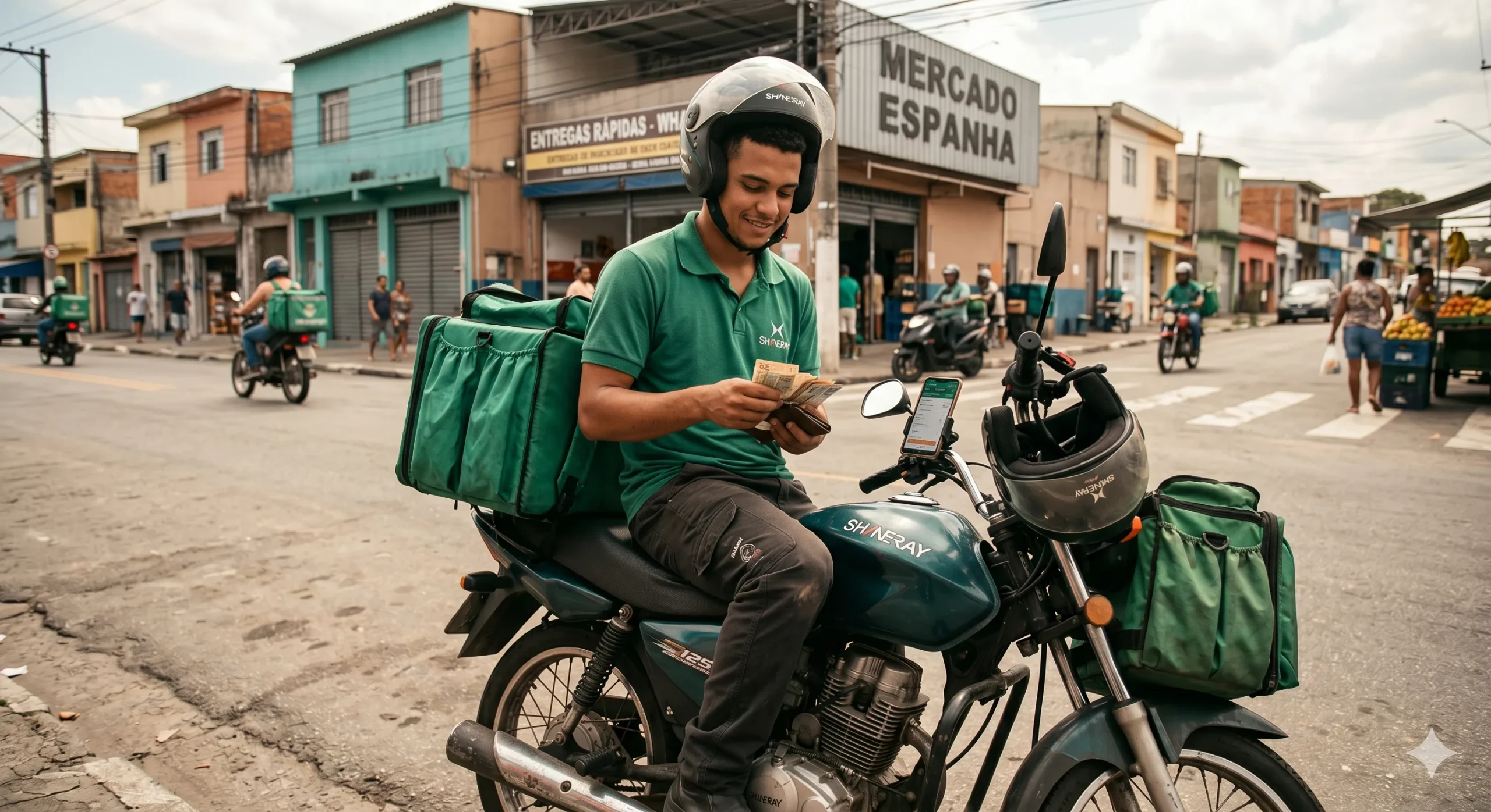 Moto não é gasto é ferramenta para ganhar dinheiro com uma Shineray
